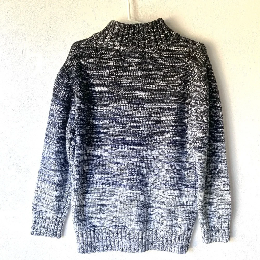 NWOT Gap Boys Marled Button Down Mockneck Sweater with Pockets Size S